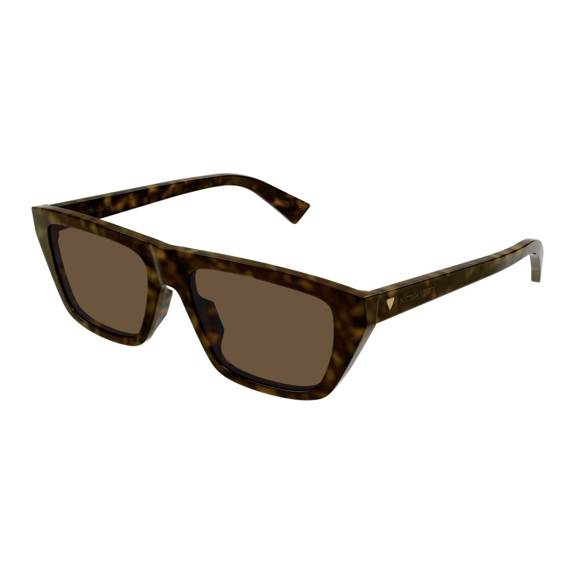 Bottega Veneta Bv1291s Bold Angular Tortoiseshell Sunglasses