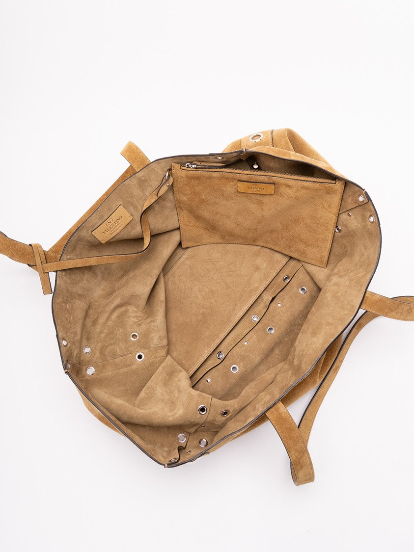 Valentino Garavani `Nellcote` Multi Studs Logo Large Leather Tote