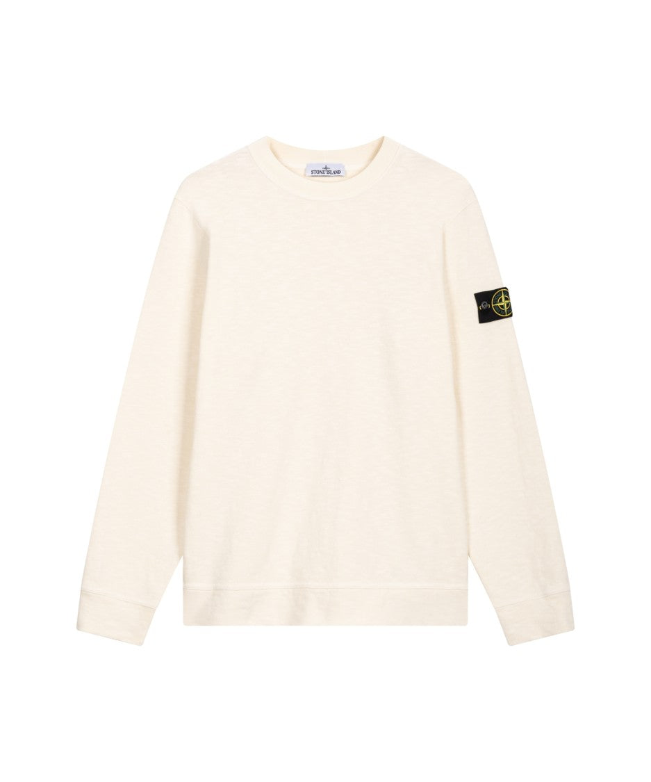 Stone Island Cotton Sweatshirt With Removable Logo Patch