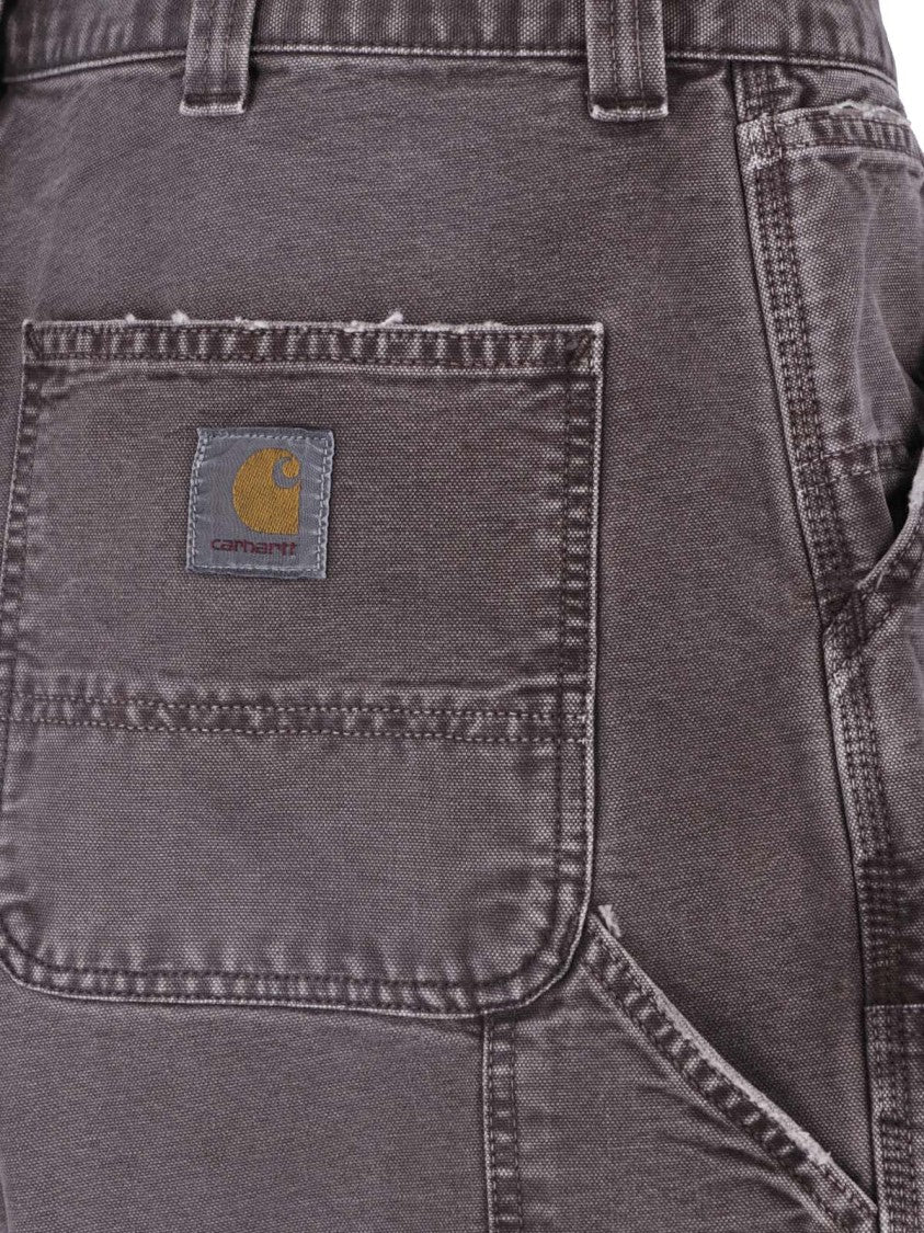 Carhartt Wip Brown Og Double Knee Organic Cotton Denim Wide-Leg Pants