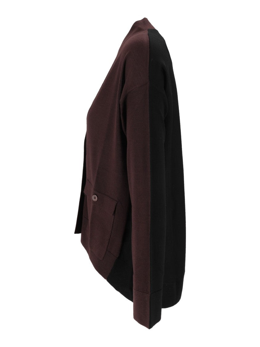 Kangra Cashmere Rounded Color Block Flap Pocket Jacket