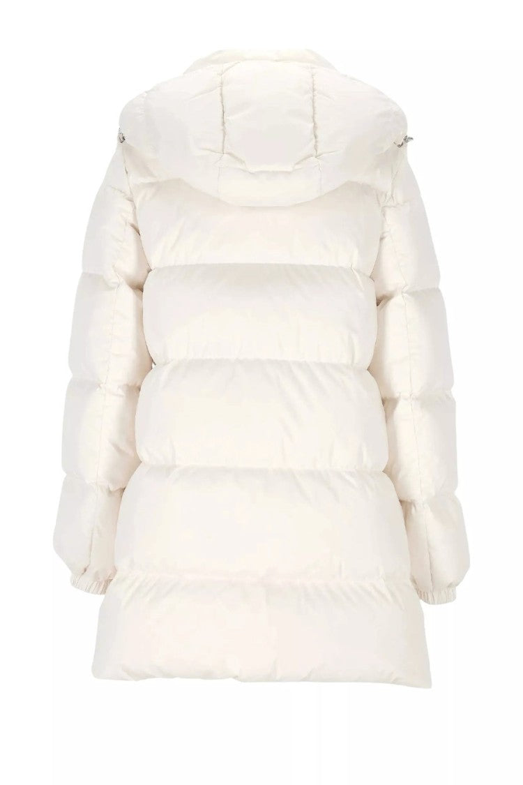 Add Cream Hooded Puffer Jacket