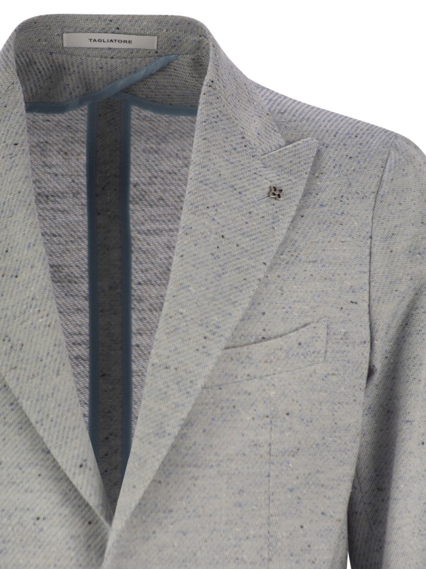 Tagliatore Cotton, Silk And Stretch Wool Jacket