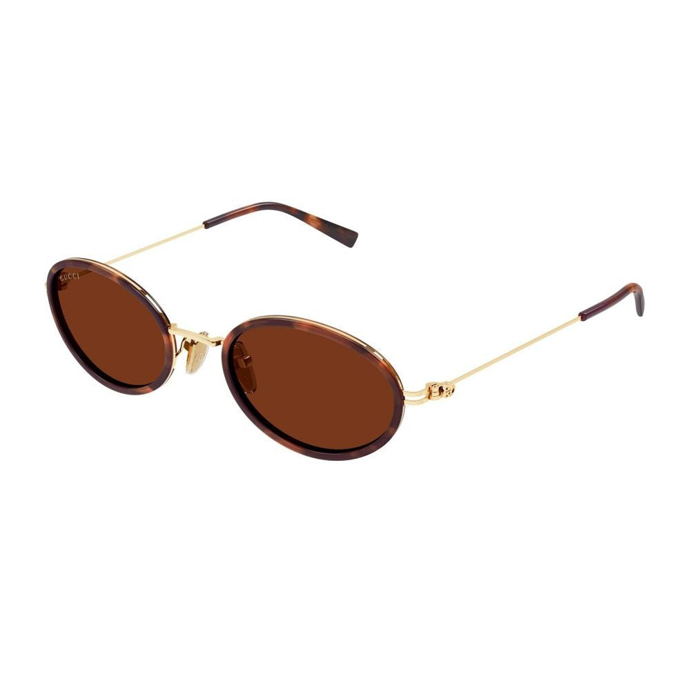 Gucci Gg1980s Emblem Line Slim Oval Sunglasses