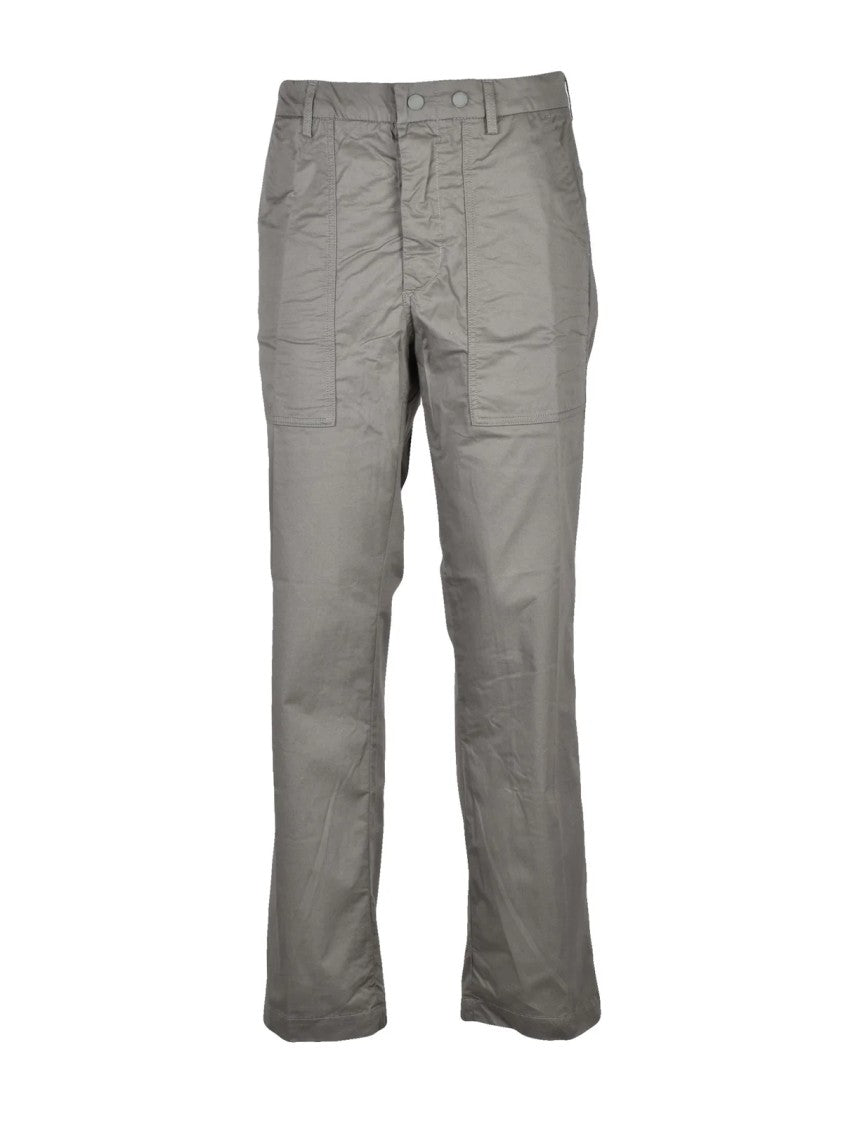 Replay Replay Cotton Stretch Trousers - Military Green