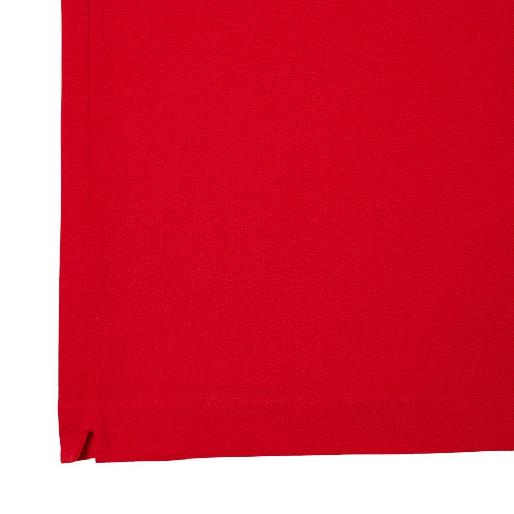 Lacoste Timeless Red Polo With Ribbed Details