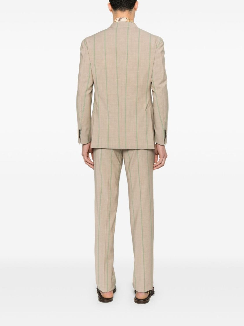 Gabriele Pasini Double-Breasted Striped Suit With Concealed Fastening