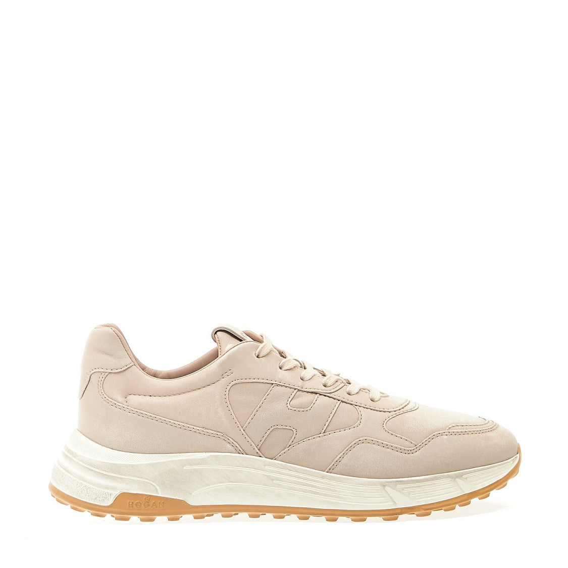 Hogan Hyperlight Taupe Leather Sneakers