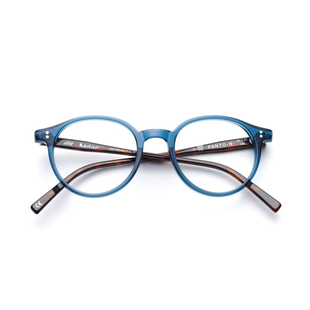Kador Blue Panto/N Translucent Round Eyeglasses