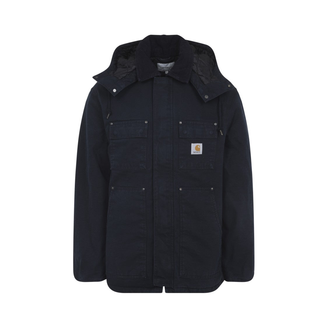 Carhartt Wip Casual Utility Jacket With Detachable Hood And Flap Pockets