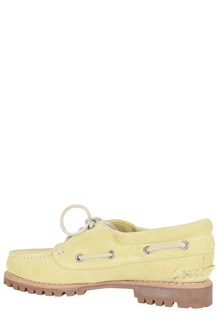 Timberland Yellow Boat Shoe Leather-Laced Suede Loafers