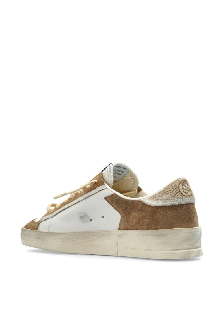 Golden Goose Textured Leather Sneakers With Star Emblem