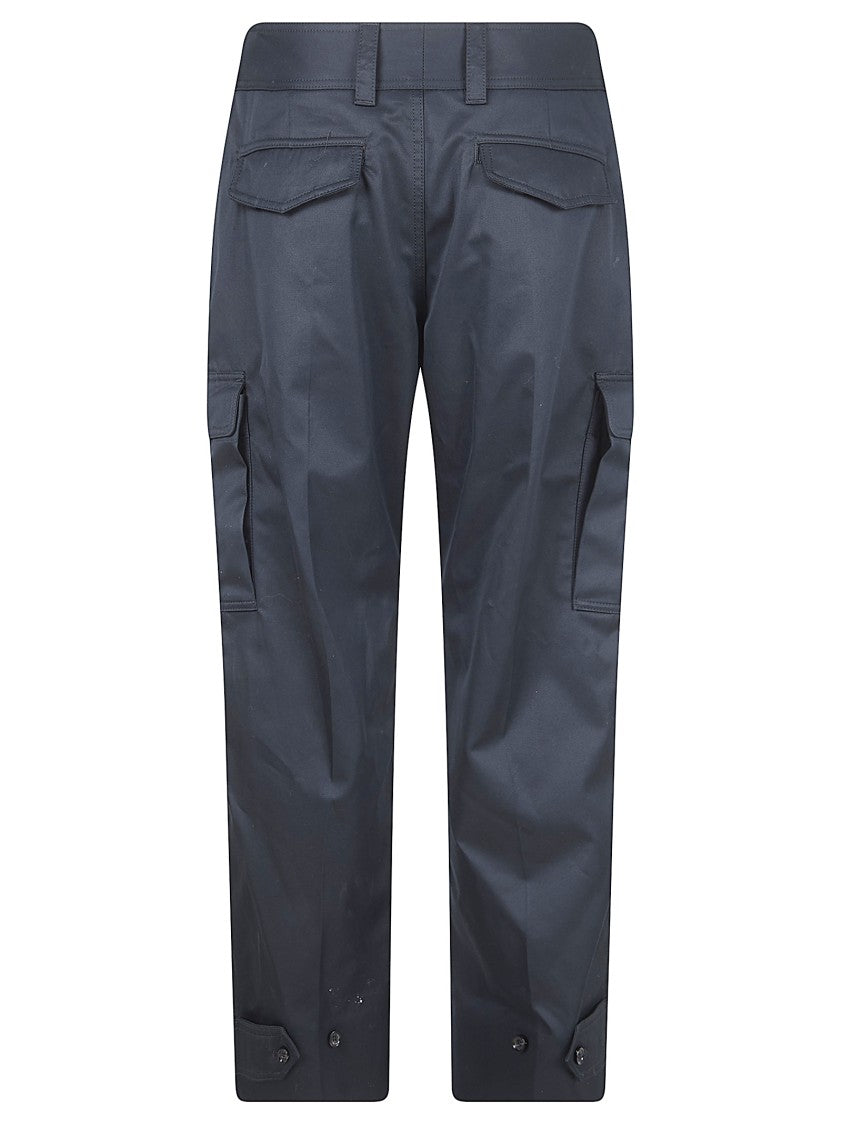 Alexander Mcqueen Cotton Gabardine Cargo Trousers