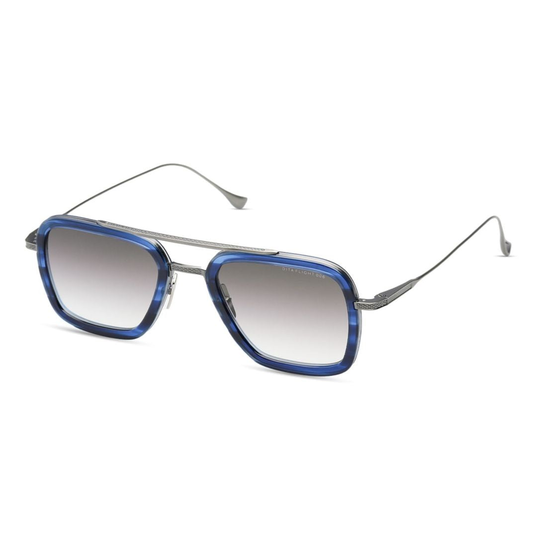 Dita Flight.006 Bold Square Frame Sunglasses With Metal Double Bridge