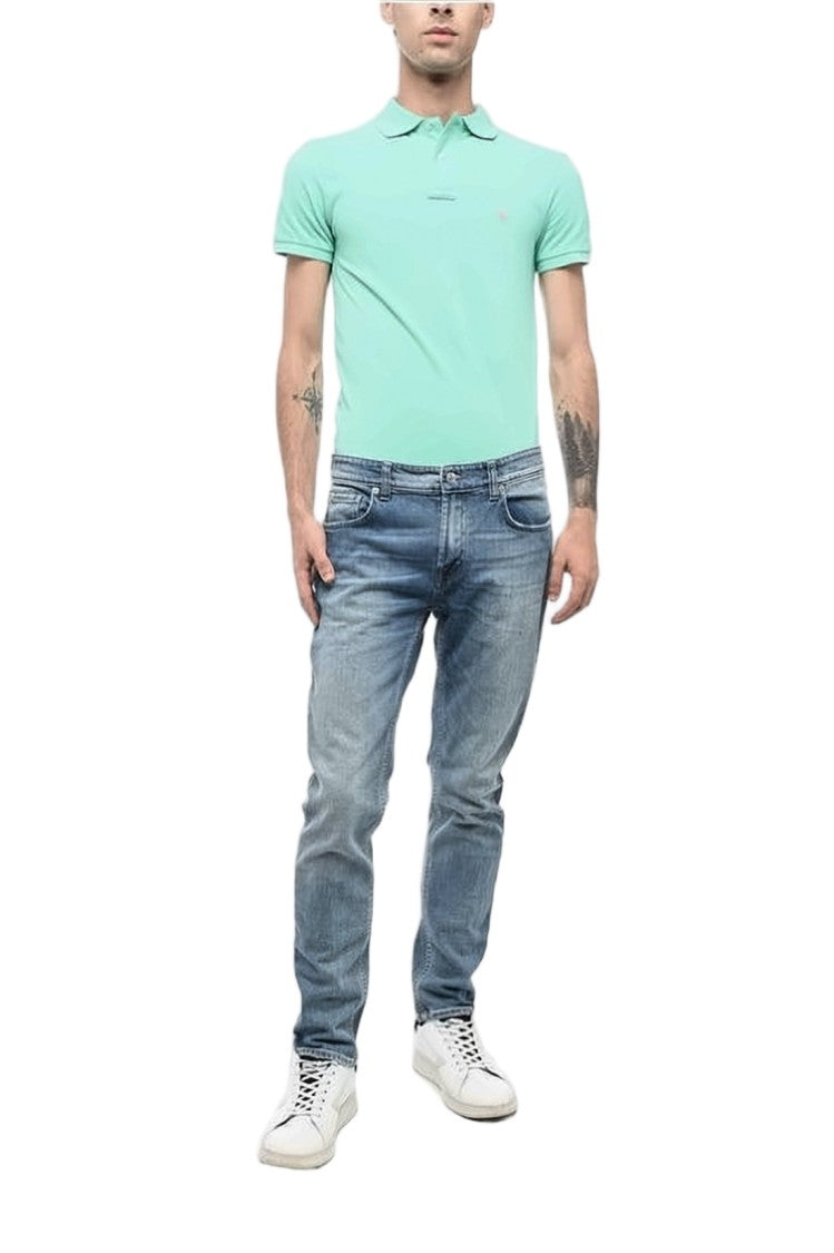 Department 5 Five-Pocket Slim-Fit Denim Pants With Light Wash