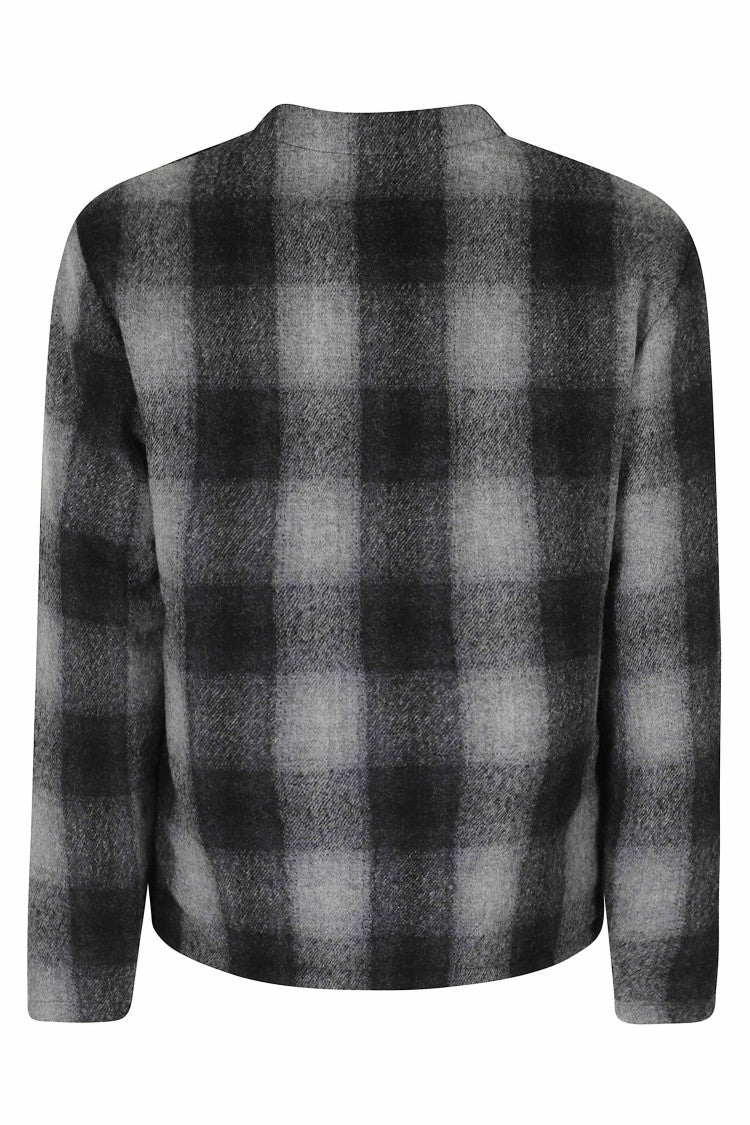 Fay Gray Dual Gear Reversible Checkered Wool Cardigan