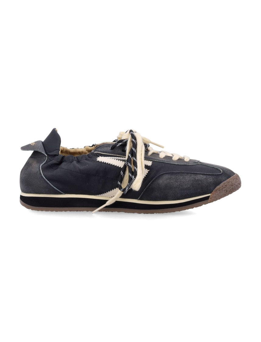 Puraai Panther Vintage Nylon Suede Sneakers