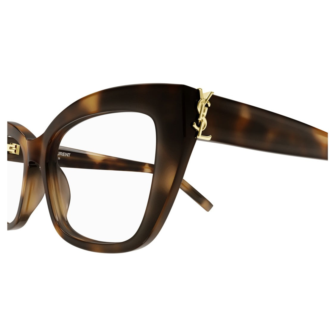 Saint Laurent Sl M117 Oversized Square Tortoiseshell Eyeglasses