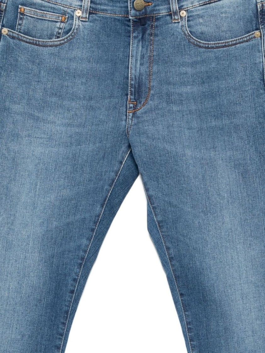Incotex Straight-Leg Blue Jeans With Five-Pocket Design