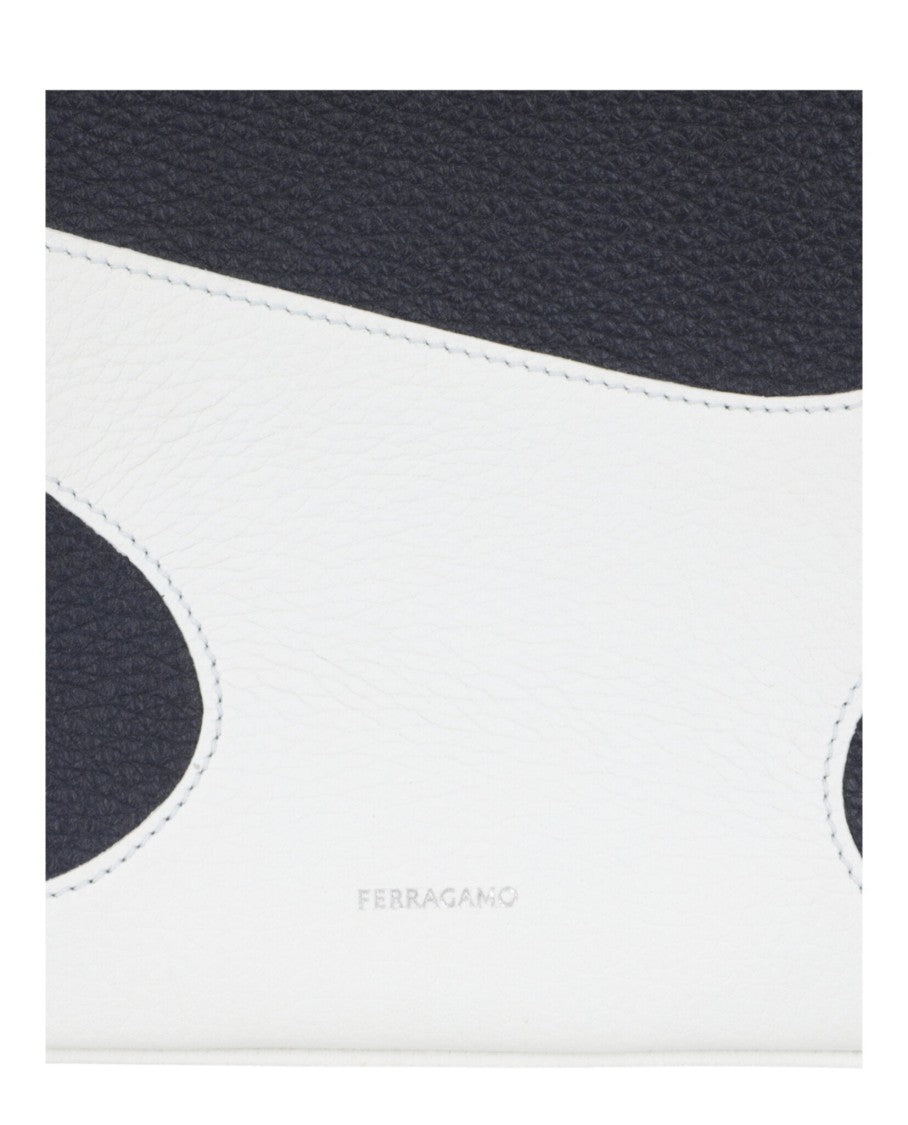 Ferragamo Cut-Out Pebbled Leather Phone Pouch