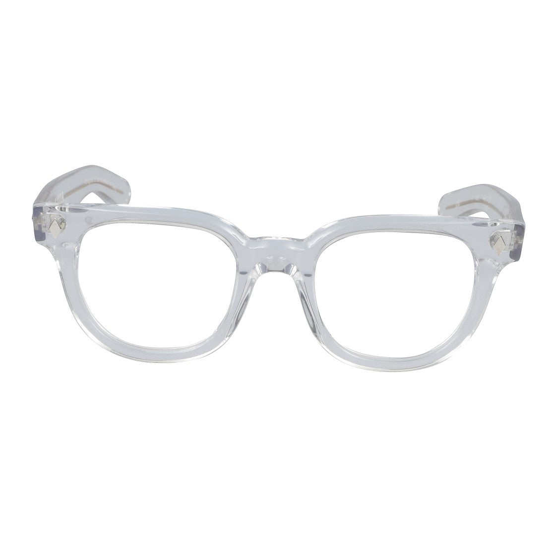 Kador Orbit Transparent Square Frame Sunglasses With Gold Accents