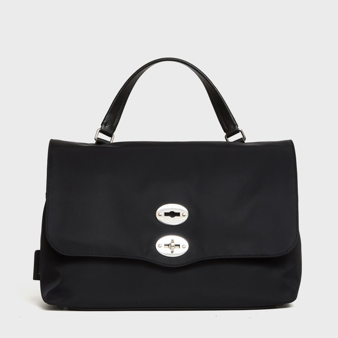 Zanellato Nikel Vitello Leather Medium Postina Handbag