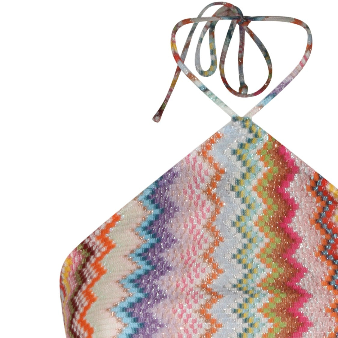 Missoni Zigzag Pattern Halter Mini Dress