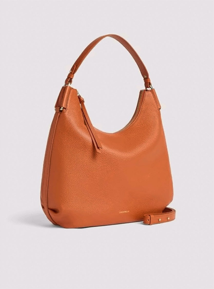 Coccinelle Leather Adjustable Strap Zip Shoulder Bag