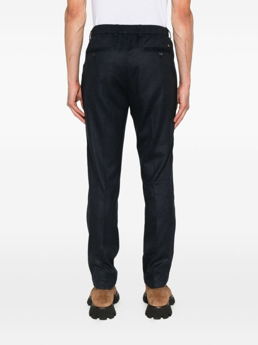 Herno One-Pleat Blue Trousers