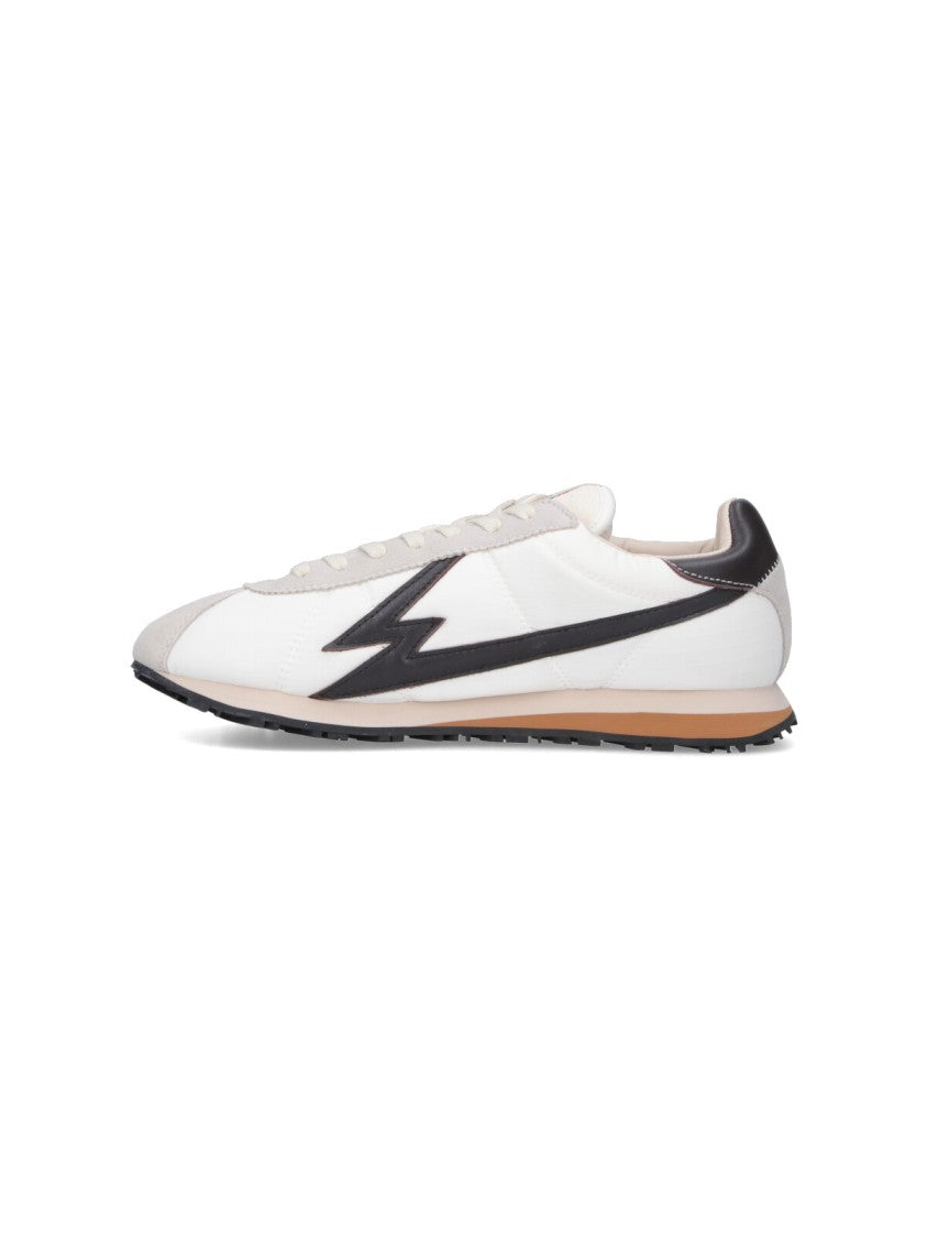 Master Of Arts Low-Profile Sneakers With Black Lightning Bolt Accents