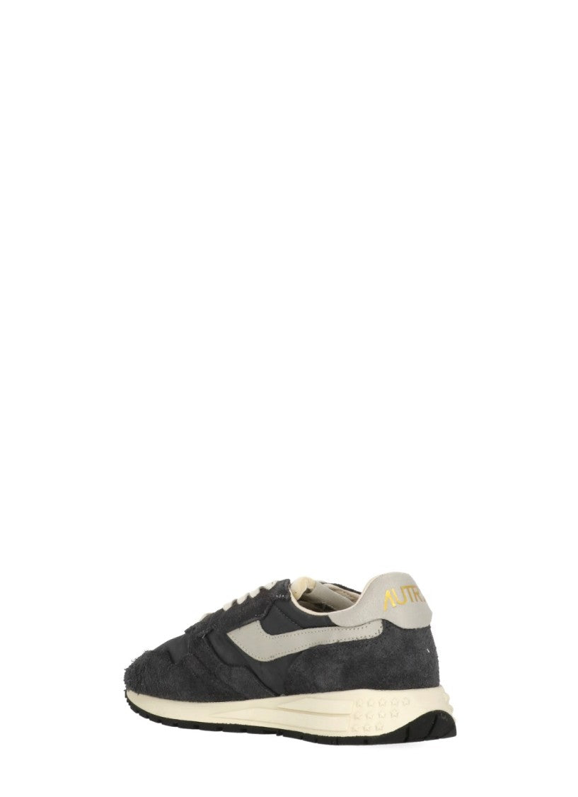 Autry Black Reelwind Low Leather-Blend Sneakers