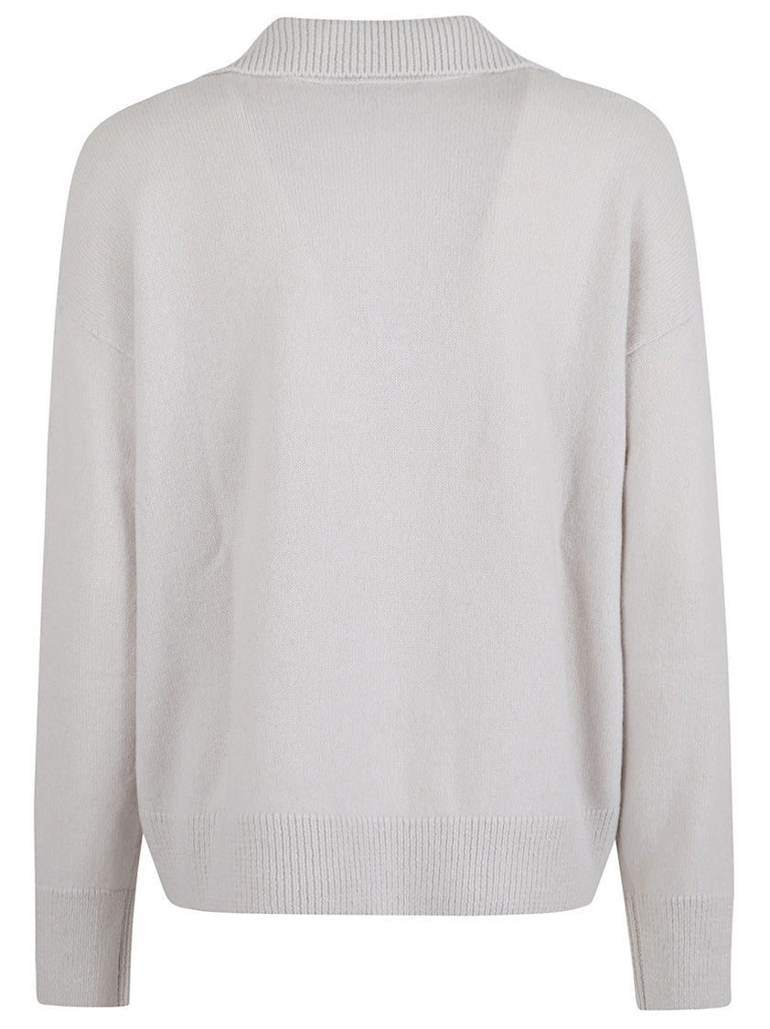 Antonelli Relaxed Fit Deep V-Neck Knit Top