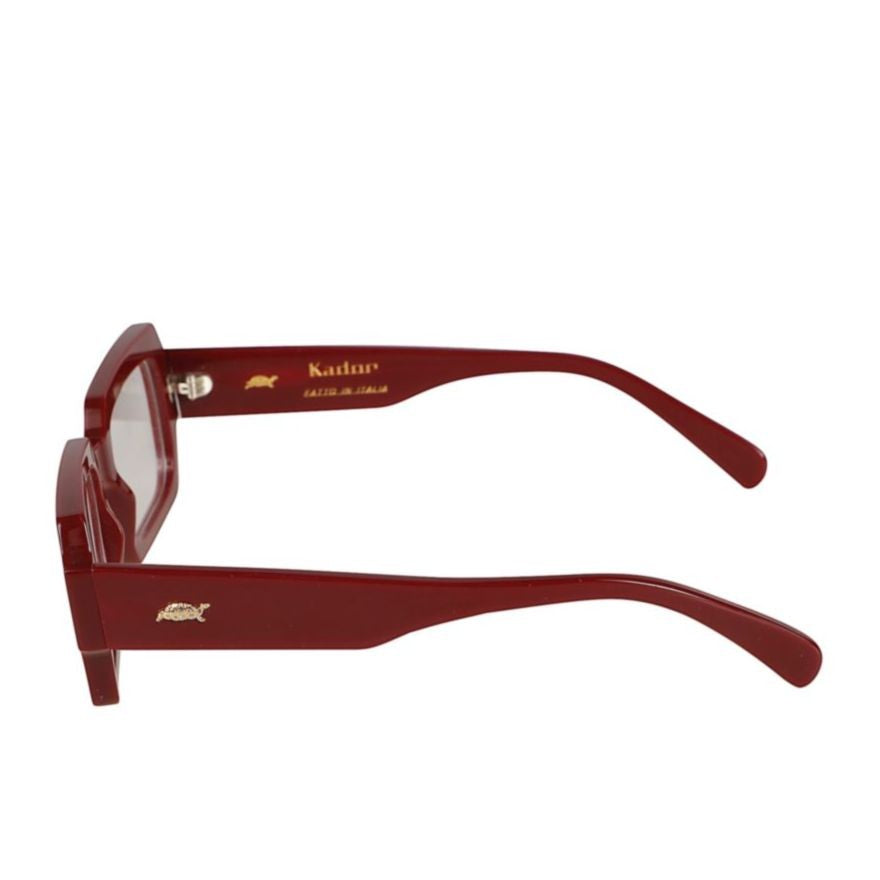Kador Evy Bold Geometric Eyeglasses In Deep Burgundy