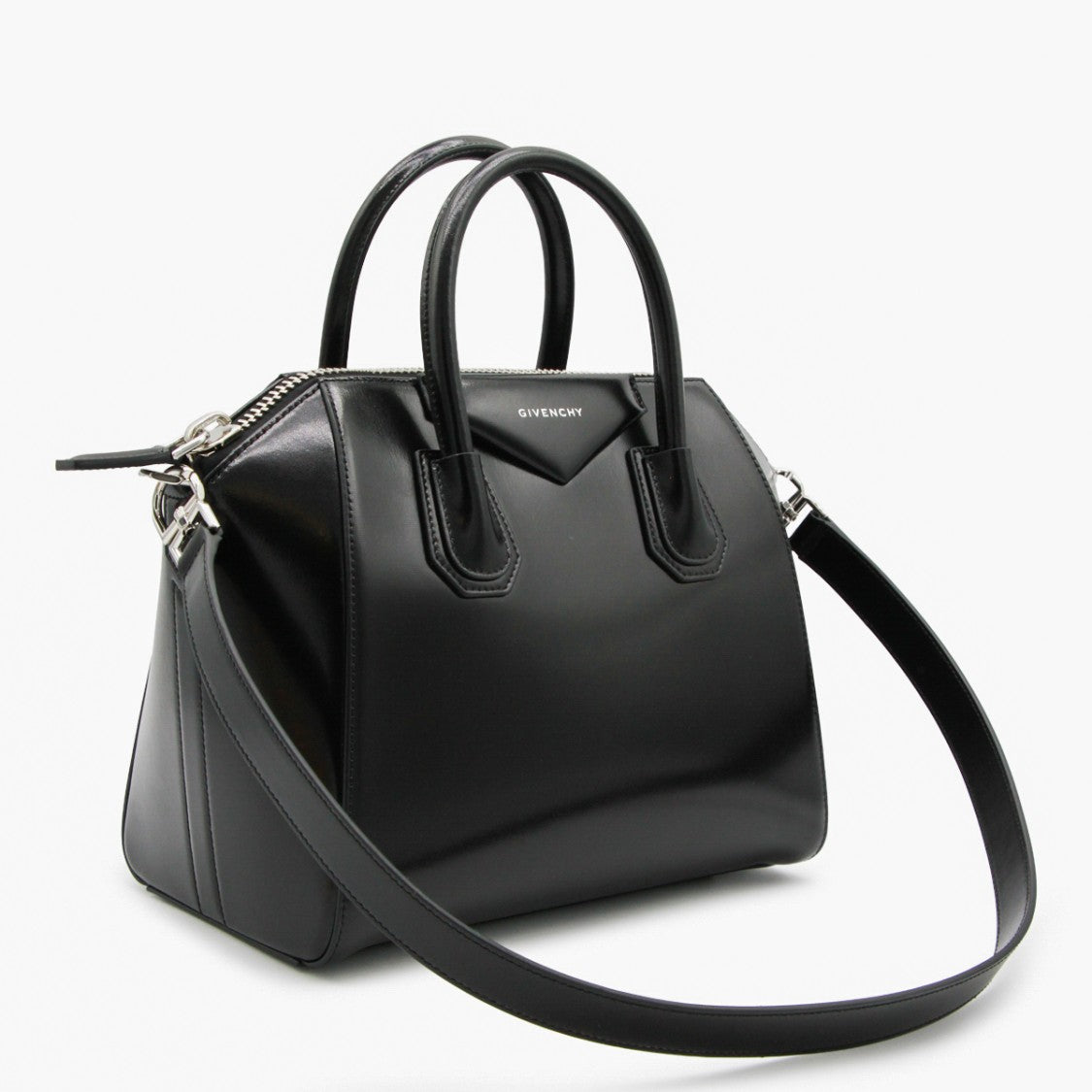 Givenchy Black Leather Antigona Small Top Handle Bag