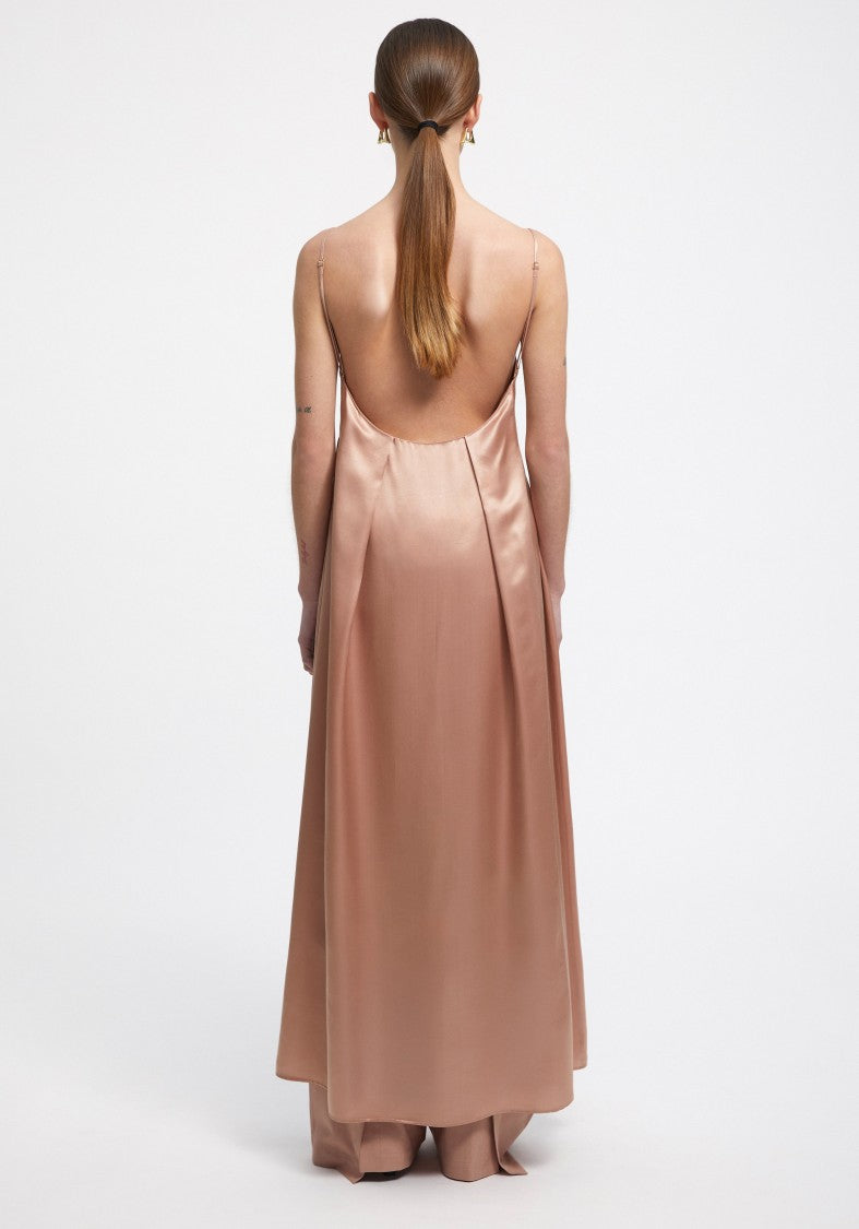 Aeron Felicita - Satin A-Line Maxi Dress