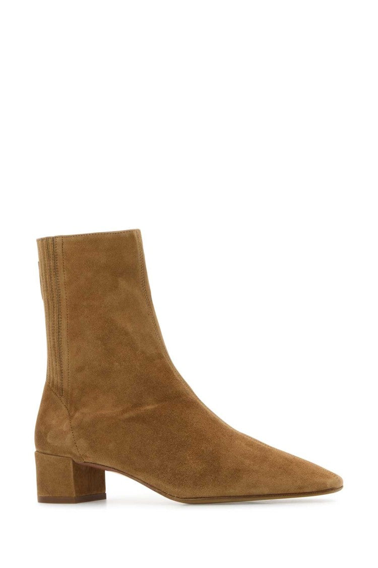 Aquazzura Camel Suede Saint Honor Ankle Boots