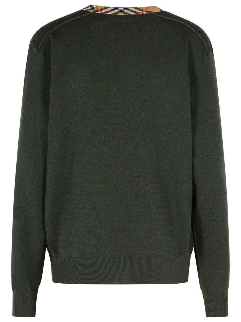 Burberry Michael' Dark Green Wool Sweater