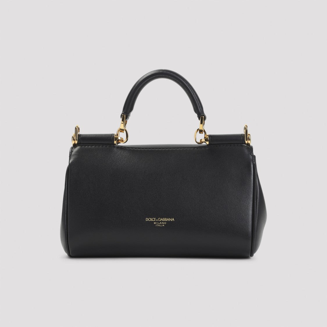 Dolce & Gabbana Black Calf Leather Top Handle Bag