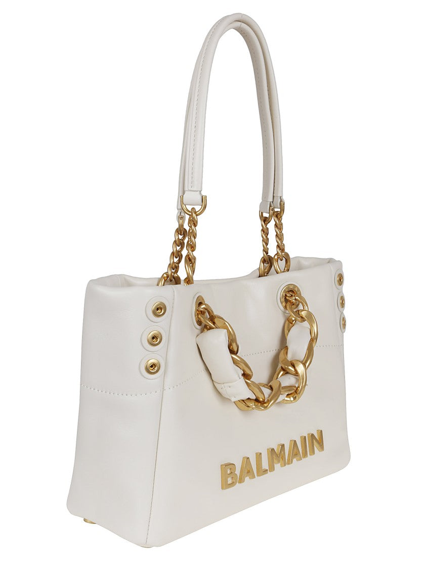 Balmain Smooth Leather Shopper Bag