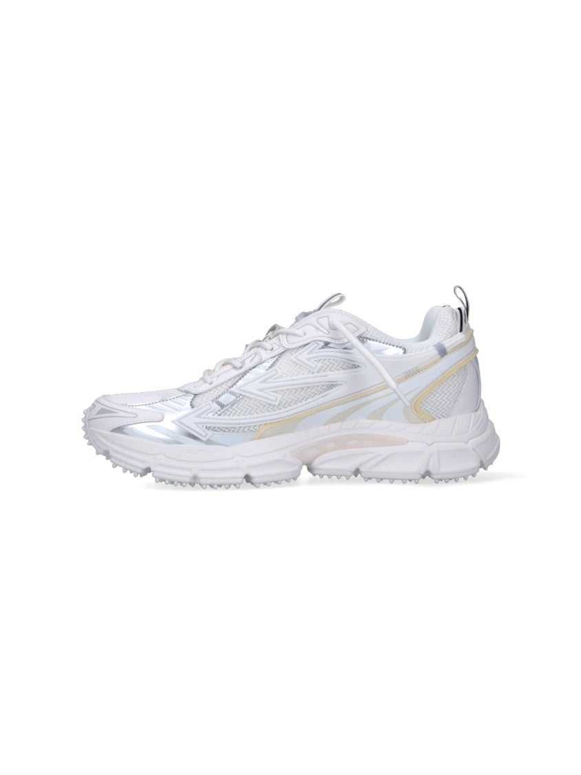 Off-White Futuristic White Sneakers With Textured Sole
