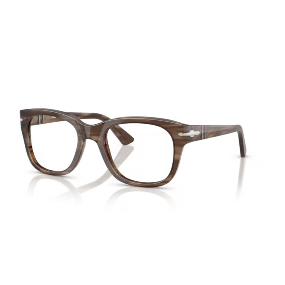 Persol 0Po3372v Rectangular Acetate Eyeglasses With Keyhole Bridge