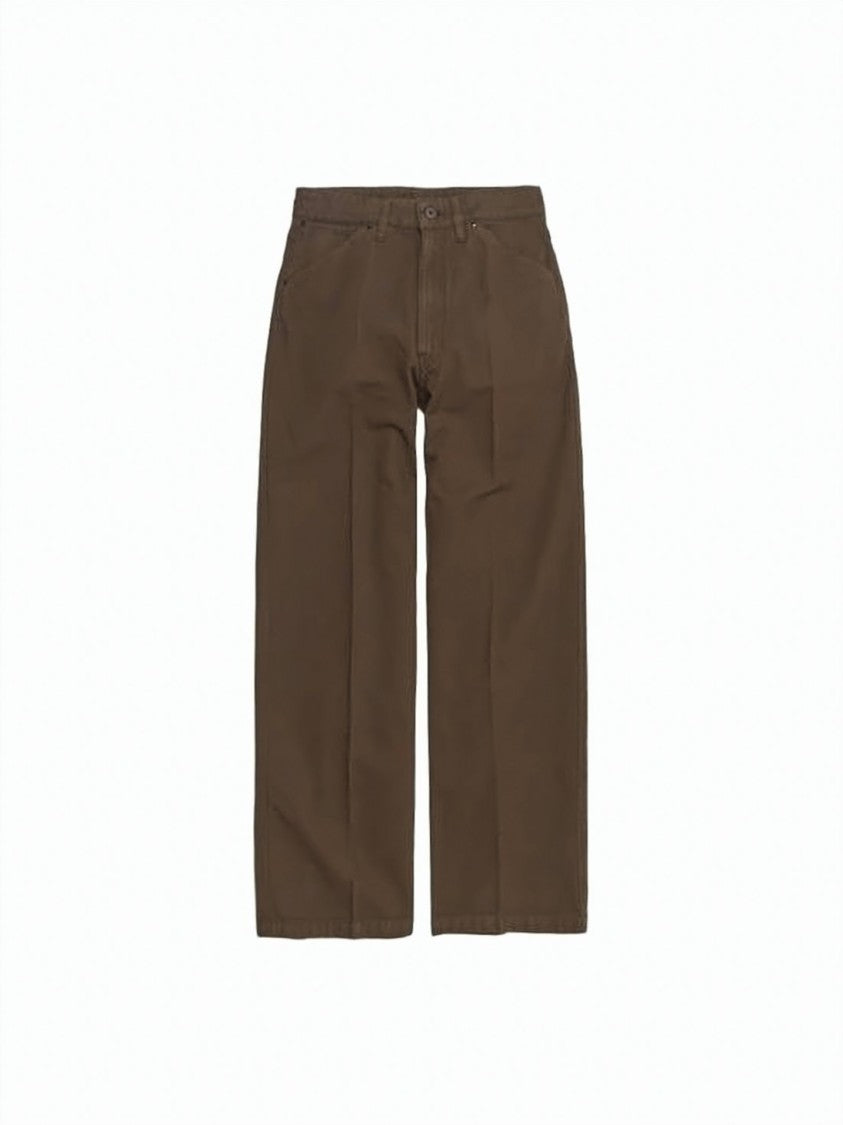 Lemaire Straight Pants With Mid-Rise Waist And Button Closure