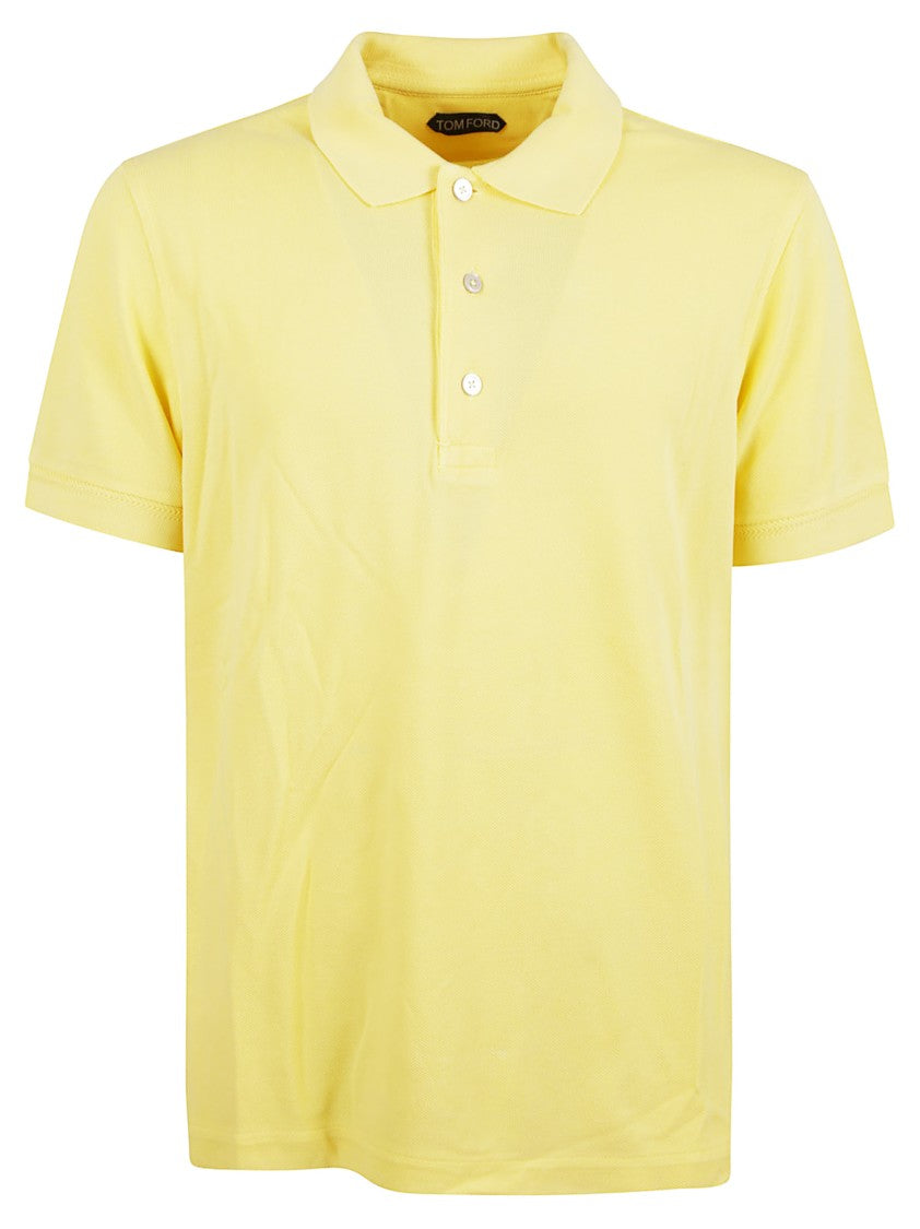 Tom Ford Short-Sleeved Polo Shirt With Textured Fabric