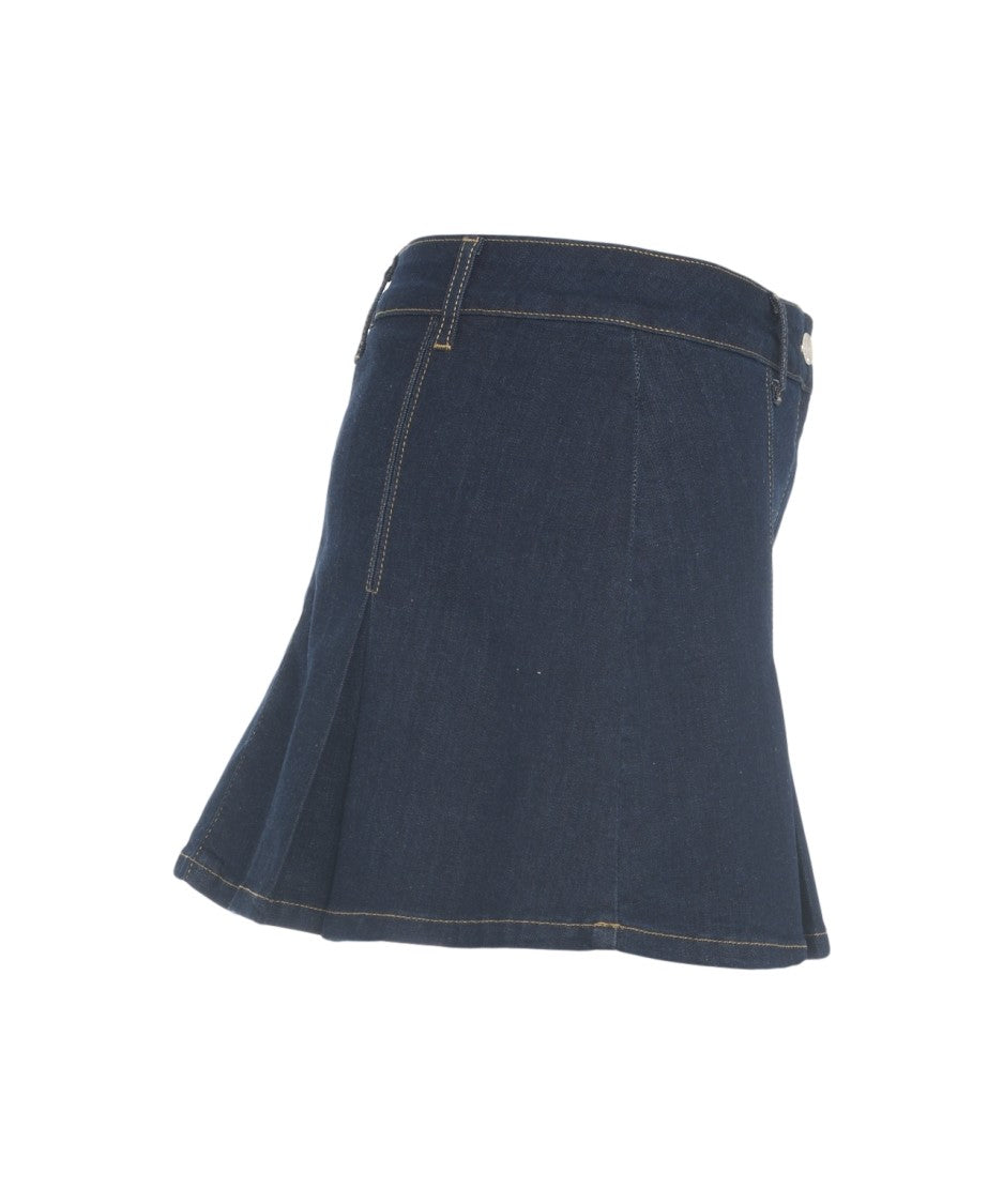 Liu Jo Flattering Denim Miniskirt With Contrast Stitching