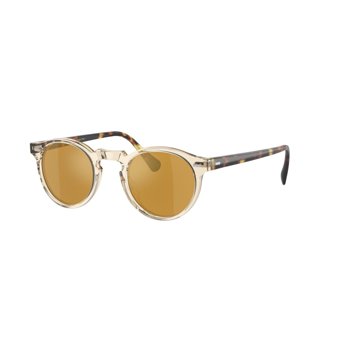 Oliver Peoples 0Ov5217s Round Acetate Sunglasses With Tortoiseshell Temples