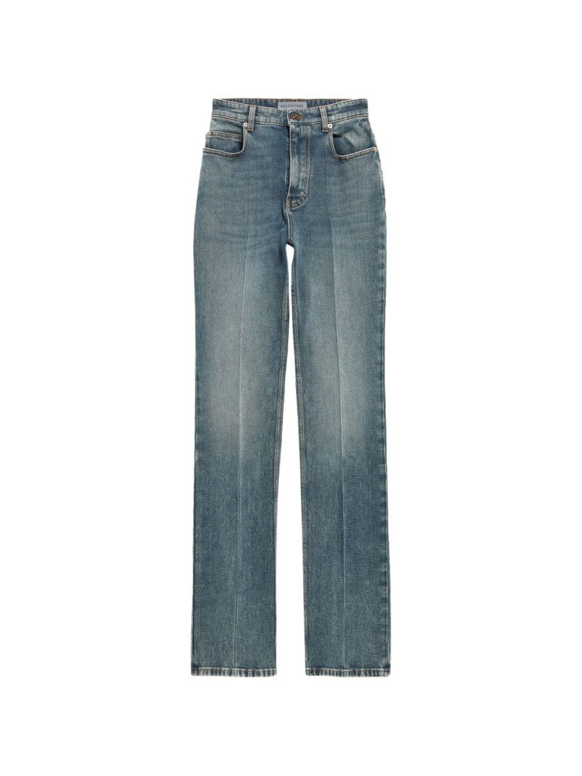 Balenciaga High-Waist Slim-Fit Denim Jeans
