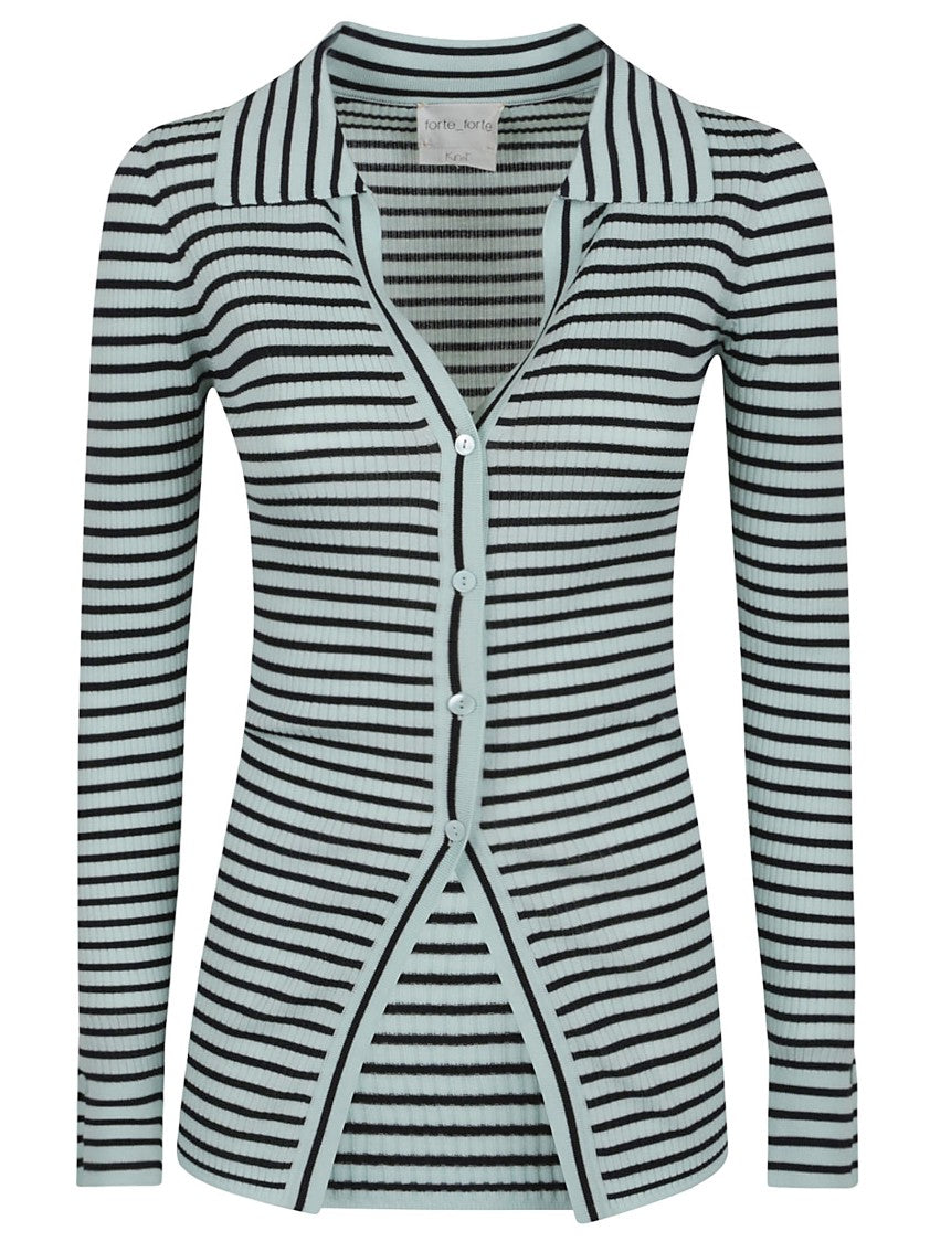 Forte Forte Ribbed Polo Cardigan