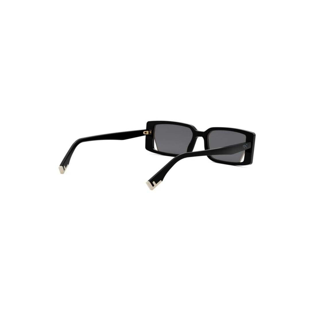 Fendi Fe40164i Rectangular Black Acetate Sunglasses