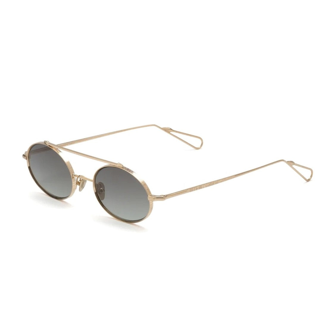 Ahlem Champagne Turbigo Green Gradient Metal Sunglasses