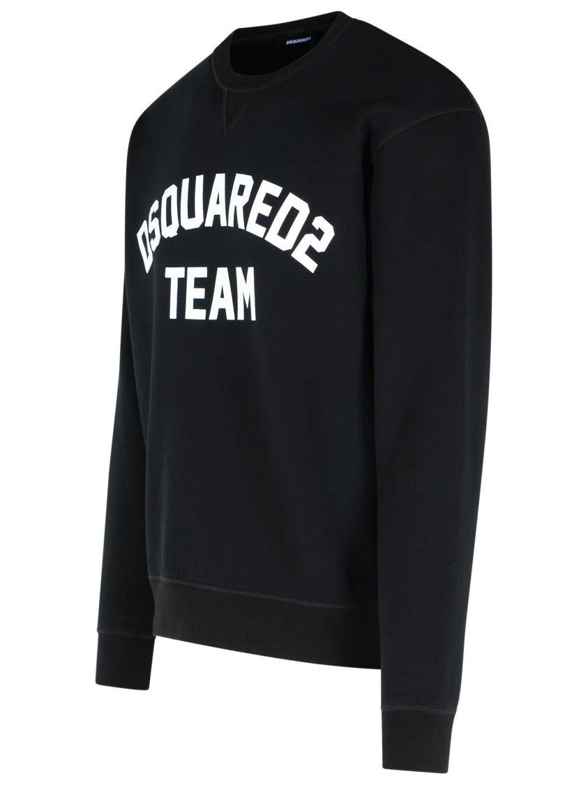 Dsquared2 Black Cotton Sweatshirt